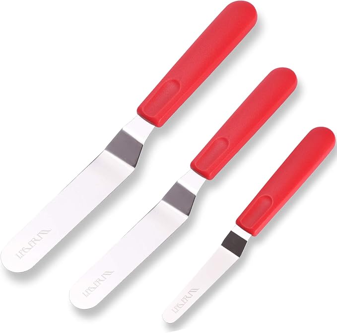 Cake Offset Spatula set of 4 6 8 inch Angled Icing Spatula Cake Decorating by LEGERM