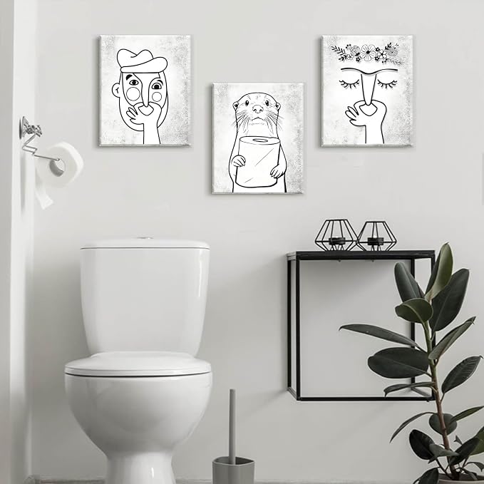 6 Pack Reusable Bathroom Stencils - Image 6