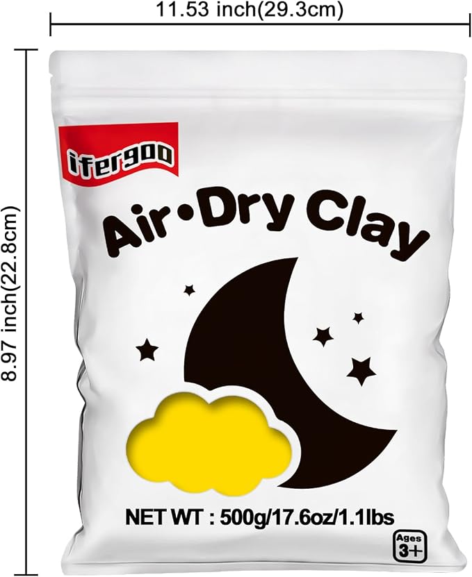ifergoo Yellow Air Dry Clay - Image 7