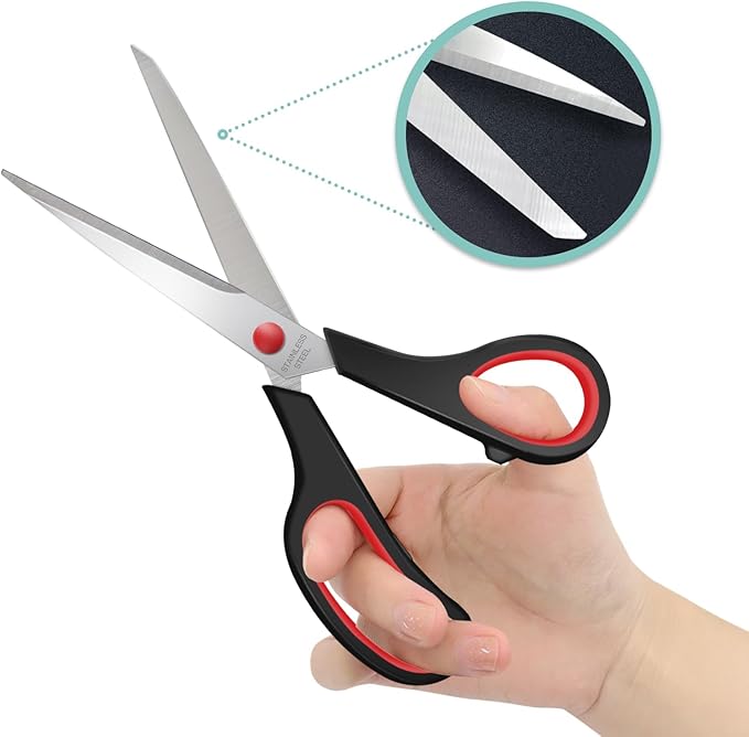 Scissors Bulk 48 Pack,8" Multipurpose Heavy Duty Sharp Scissors,Stainless Steel Sewing Craft Shears for Home Office High/Middle School, Xnluothsk
