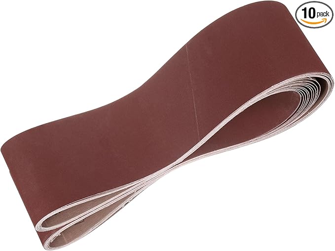 HARFINGTON 6 x 89 Inch Sanding Belts, 10 Pcs 320 Grits Aluminum Oxide Abrasive Belt Sander File Belt for Woodworking, Metal Polishing, Knife Sharpener