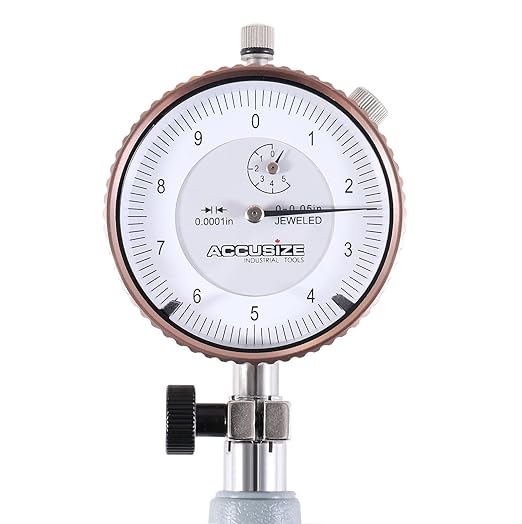 Accusize Industrial Tools 0.7-1.5'' by 0.0001'' Dial Bore Gage, Stem Length 6'', Ee20-1015