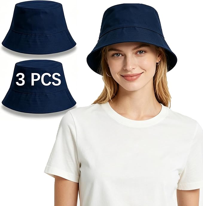 Bucket Hats Bulk Solid Color DIY Blank Hat Bucket Hats by DASSNANE