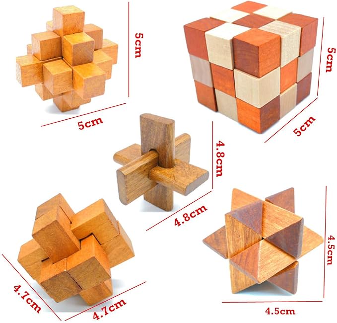 Guaishou Brain Teasers with The Puzzles 21Pcs Unlock Interlock Game IQ Test Toy - Image 3