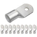 SELTERM 10pcs 250 MCM-5/16 Stud Tinned Copper Wire Lugs, Heavy Duty Battery Cable Ends,250 kcmil Ring Terminals, UL Battery Lugs Marine Grade Copper Eyelets Electrical Battery Terminal Connectors
