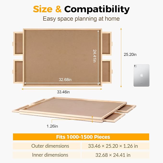 BuilderButler 1500 Pieces Rotating Puzzle Board - Image 3