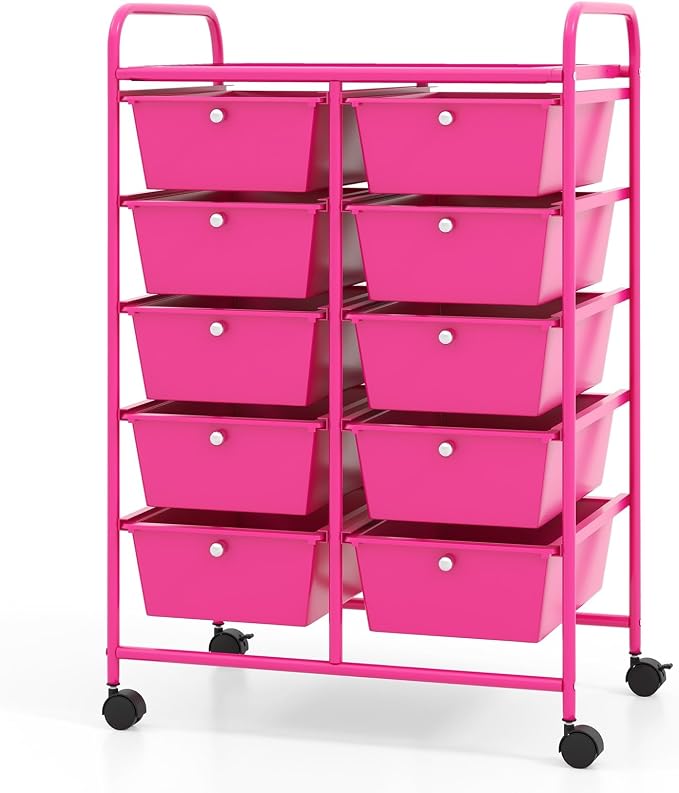 BECOMFORT 10-Drawer Rolling Cart by BECOMFORT