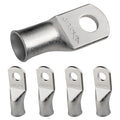 SELTERM 5pcs 1/0 AWG 5/16" Stud Tinned Copper Wire Lugs, Battery Lugs, Ring Terminals, Battery Cable Ends, 0 Gauge Ring Terminal Connectors, UL Marine Grade Electrical Battery Terminal Connectors