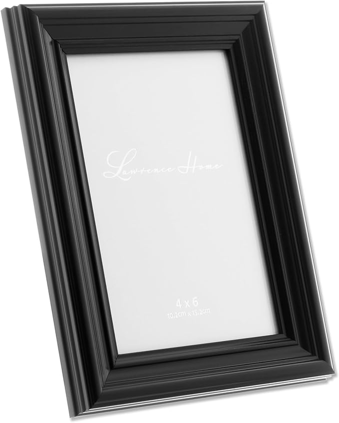 Lawrence Frames 535446 Black 4x6 Classic Detailed Picture Frame - Image 3