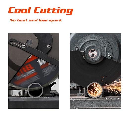 14 Inch 66-Teeth Metal Chop Saw Blade, Industrial Grade, Cermet Tipped Carbide, Dry Cut Ferrous Metal for Chop Saw, Table Saw