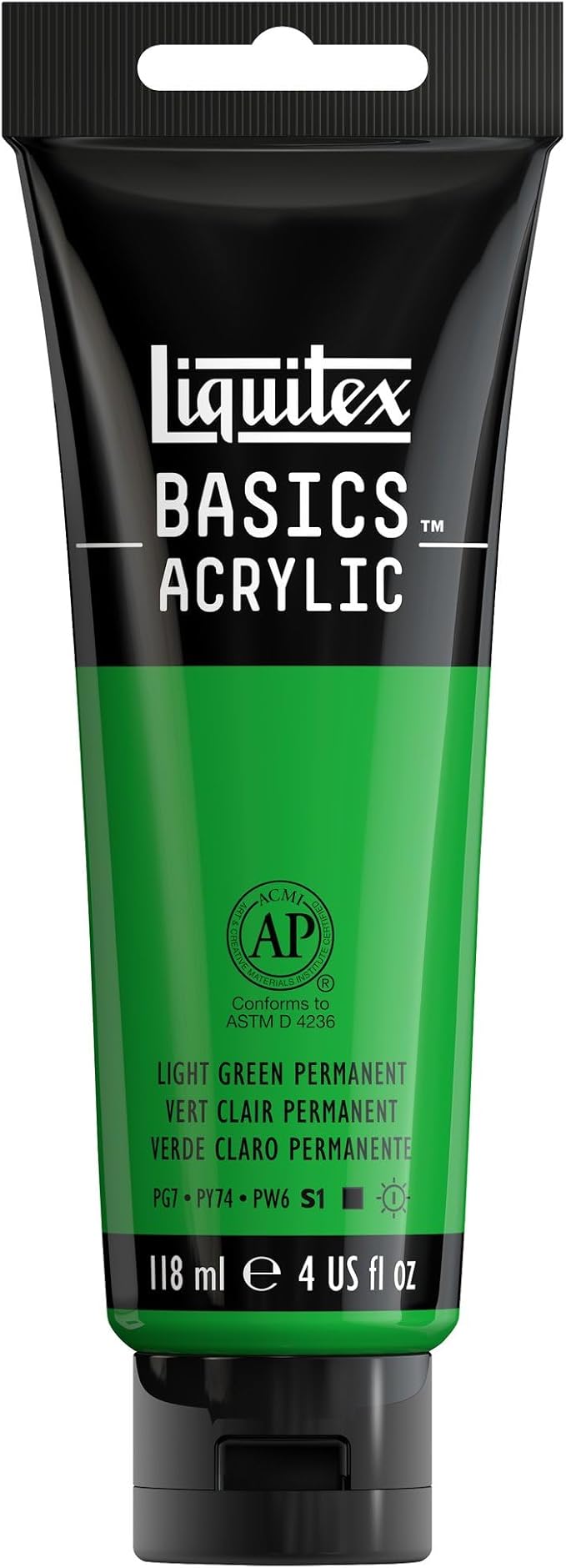 Liquitex BASICS Acrylic Paint, 118ml Tube, Light Green Permanent by Liquitex