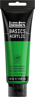 Liquitex BASICS Acrylic Paint, 118ml Tube, Light Green Permanent by Liquitex