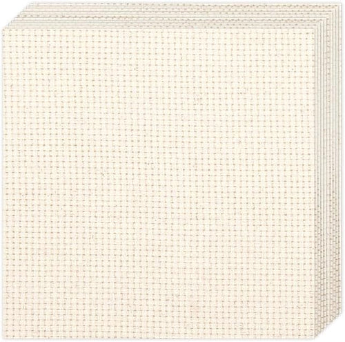 10 PCS Punch Needle Fabric | Pre-Cut Natural Cotton Tufting Cloth Monks Cloth by Nitelemn