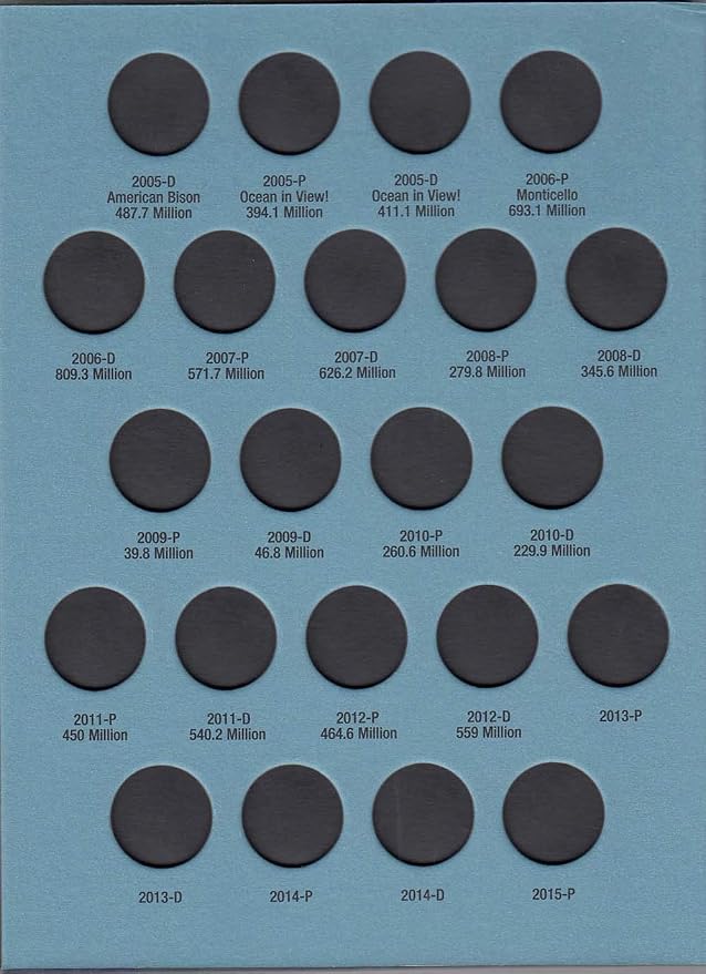 Whitman U.S. Jefferson Nickel Coin Folder 1996 - Image 4