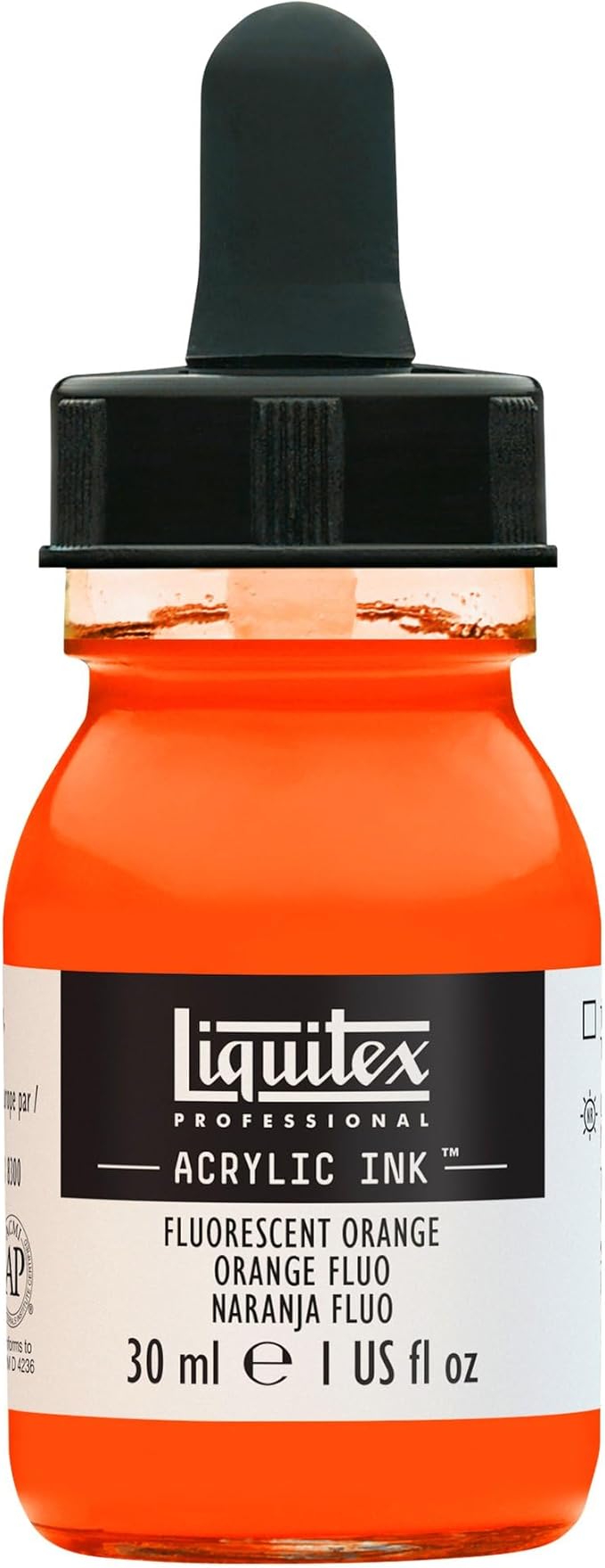 Liquitex Professional Acrylic Ink, 1-oz Jar, Fluorescent Orange by Liquitex
