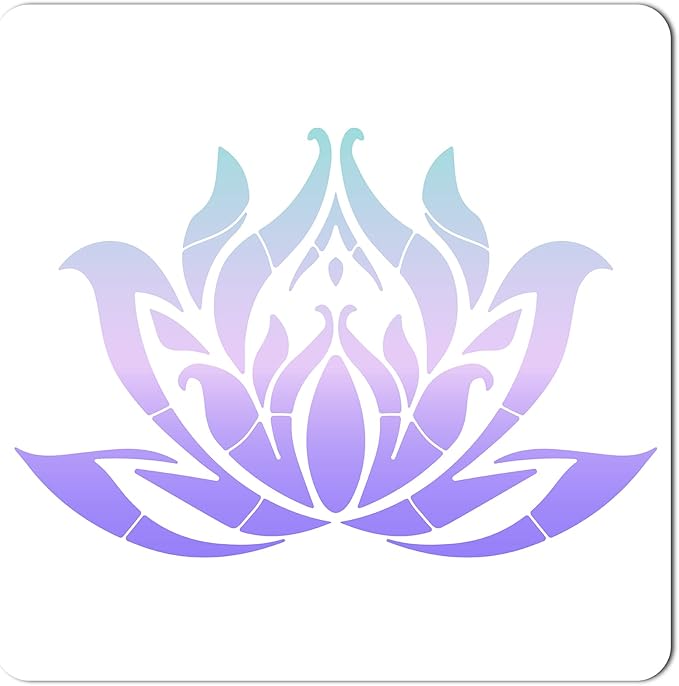 GORGECRAFT 12"X12"Lotus Flower Stencil Mandala Sacred Templates Yoga Reusable by GORGECRAFT