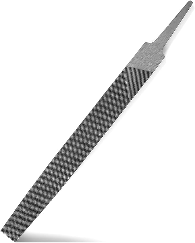 6-inch Flat Medium Cut File, Double Cut Teeth, High Carbon Steel, Single Hand File Without Handle, Suitable for Shaping Metal, Wood, etc.