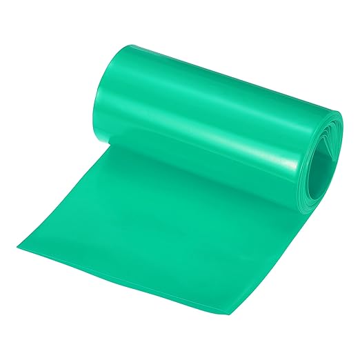 MECCANIXITY Battery Wrap PVC Heat Shrink Tubing 60mm Dia 95mm Flat 10 Feet(3meters) Green Good Insulation for Battery Pack
