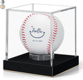 JupDec Baseball Display Case for Single Autograph Ball, UV Protected Stand Box by JupDec
