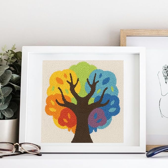 Doodlream Colorful Tree DIY Punch Needle Embroidery Kit - Image 6