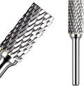 Carbide Burr Set 1/4" Shank SA-5 Die Grinder Bits Tungsten Double Cut Burr Bits (1/2" Cutter Dia X 1" Cutter Length) for Die Grinder Kits Metal Grinding Drilling Polishing (1pcs)