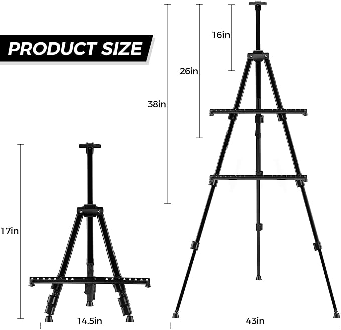 RRFTOK 4 Pack 17-66 Inch Art Easel Stand - Image 5