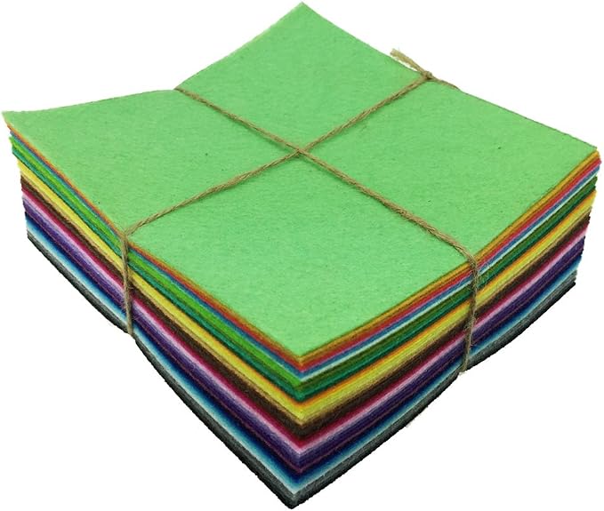 flic-flac 42pcs 8" x8“ Felt Fabric Sheet Assorted Color Felt Pack DIY Craft - Image 3
