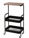3-Tier Metal Rolling Utility Cart by Unknown