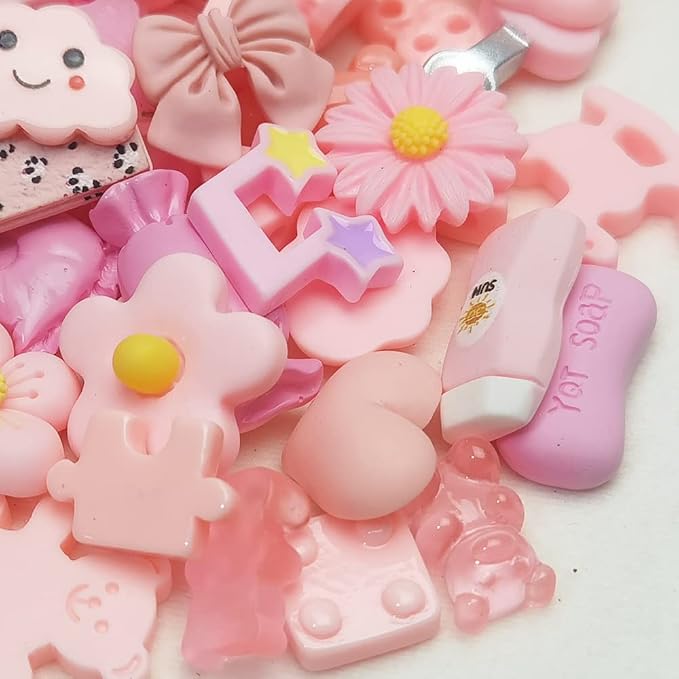 Chenkou Craft 50pcs Lots Mix Assorted Bow Bottle Phone Case DIY Flatbacks Resin - Image 3