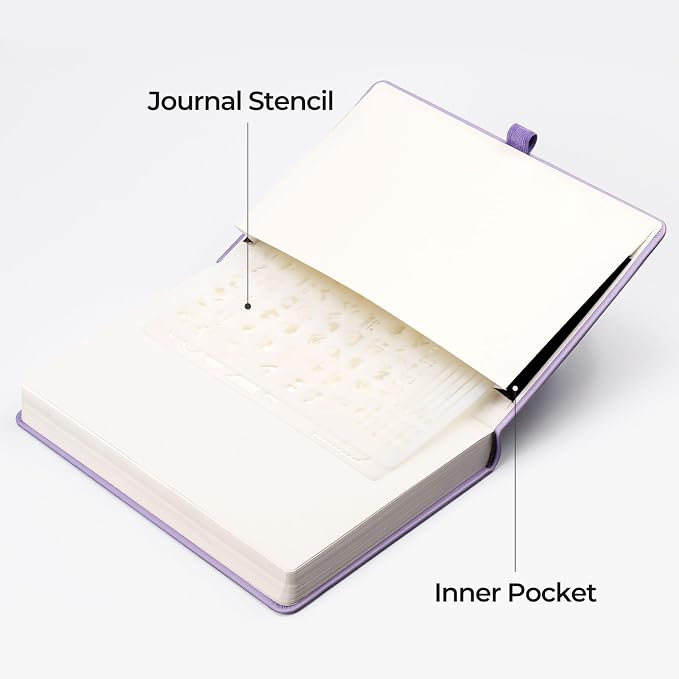 EMSHOI Dotted Journal Notebook, 320 Pages, A5 Size | Leather Hardcover - Image 5