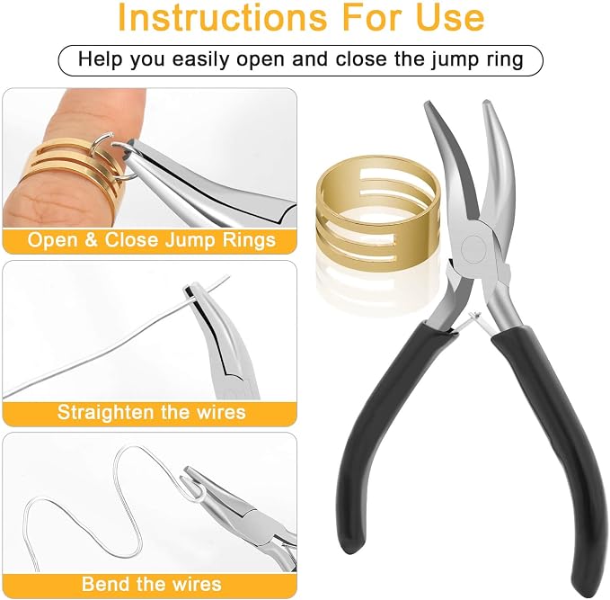 Anezus 1200PCS Jump Rings for Jewelry Making Kit, Jump Rings and Necklace Clasps - Image 4