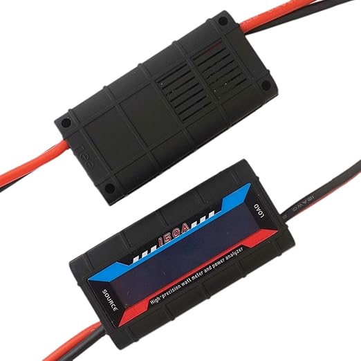 2 Pcs 150A RC Watt Meter, DC High Precision Power Analyzer Multi Meter with Backlight Display for Battery Monitor, Solar Panel, RV, Automotive, Marine (100V)
