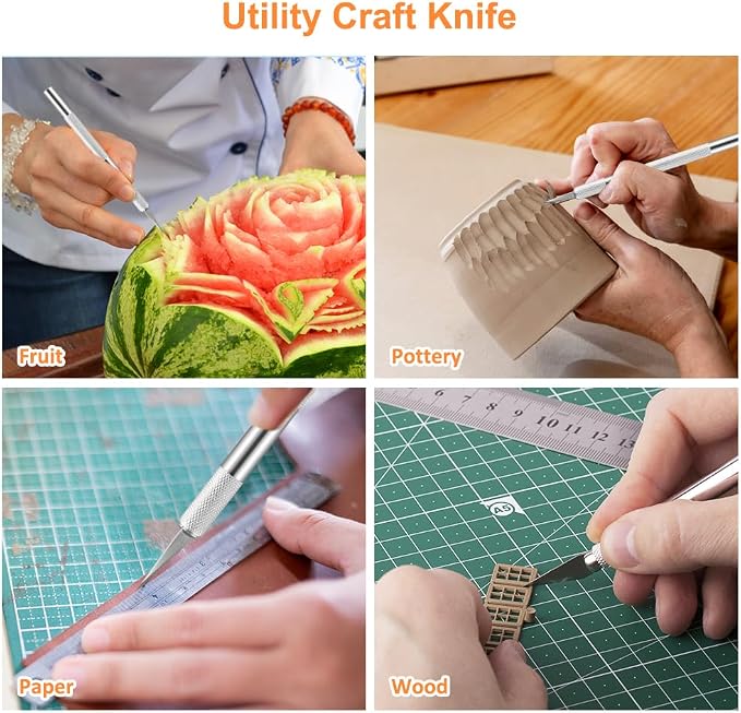 5PCS Craft Knife Hobby Knife Includes 50PCS Spare Exacto Knife Blades #11 - Image 6