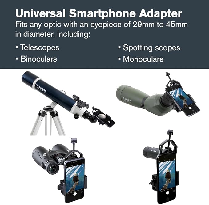 Celestron – Smartphone Adapter for Telescope, Binoculars & Spotting Scopes – - Image 2