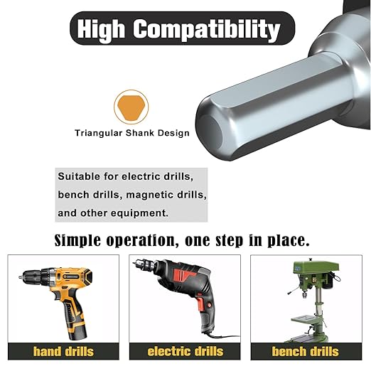 10Pcs TCT Carbide Hole Saw Kit for Metal, 5/8" to 2-1/8" Pilot Drill Bits for Metal, Tungsten Carbide Hole Cutter Set, Titanium-Plated Stainless Steel for Iron, Wood, Plastic