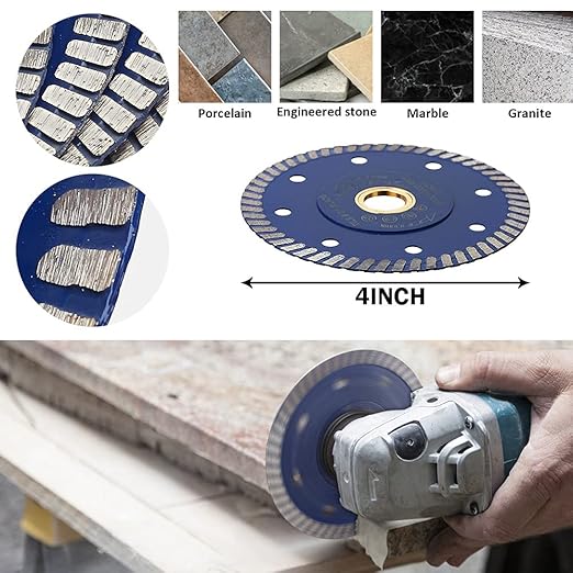 5pcs/Lot 4 inch Diamond Blade Super Thin Diamond Turbo Saw Blade Porcelain Tile Blade for Granite Marble Ceramic Tile Cutting