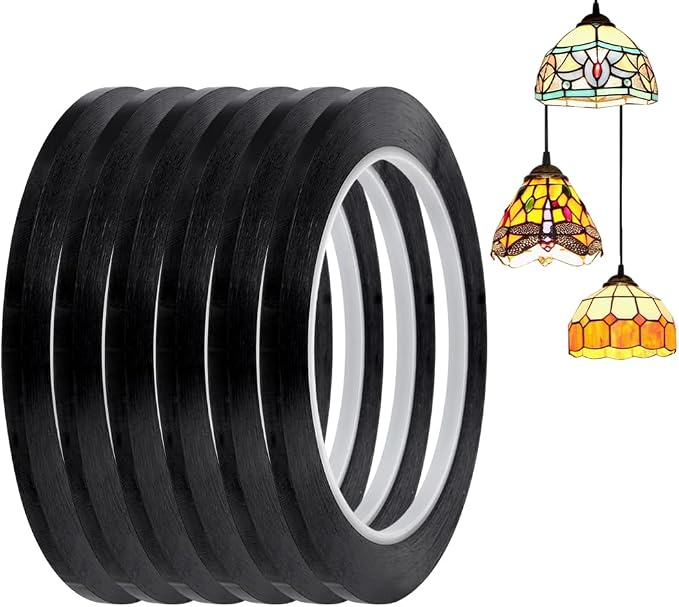 HOBBIESAY 216.5ft 6 Rolls PET Stained Glass Lead Lines Thin Stained Glass by HOBBIESAY