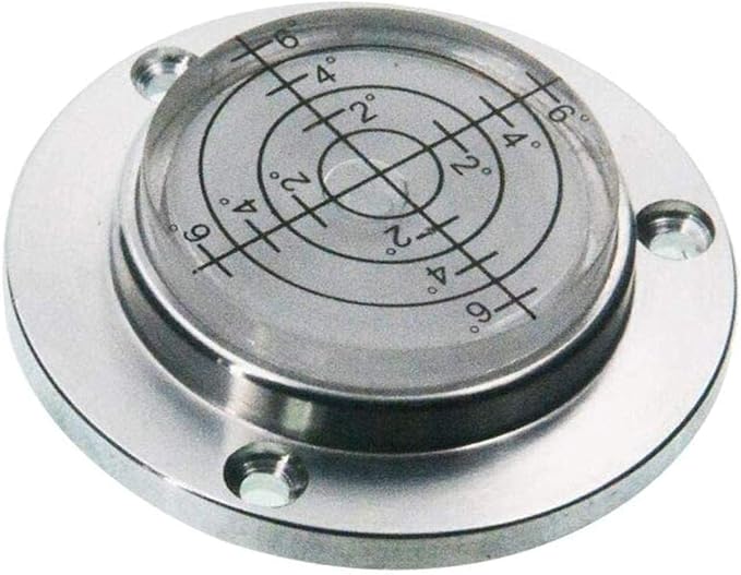 XMLEI Aluminum Alloy universal level Mini Level Round Bubble Spirit Level Diameter 50mm Height 11.5mm（1PCS） (white)
