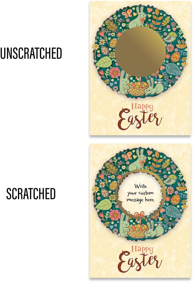 My Scratch Offs Spring Easter Wreath DIY Make Your Own Scratch Off Card Pack 20 - Image 3