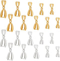 PH PandaHall 100pcs 5 Sizes Pendant Pinch Bail Clip, Brass Pendant Connector by PHPandaHall