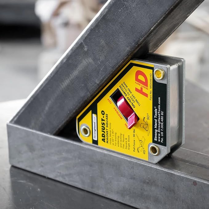 On/Off Magnetic Square, 30°/60°, 45°, 90°, Size: 6” x 5” x 1.5”, Pull Force: 160 lb, Heavy Duty, MSA48-HD