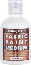 Falling in Art 8 Oz Professional Fabric Paint Medium by FallinginArt