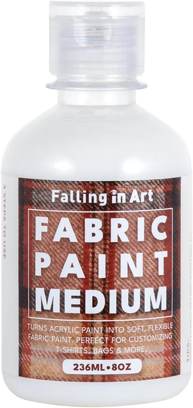 Falling in Art 8 Oz Professional Fabric Paint Medium by FallinginArt