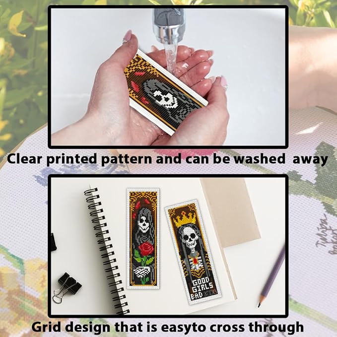 ACRNIGHEET 6PCS Cross Stitch Bookmark Kit - Image 3