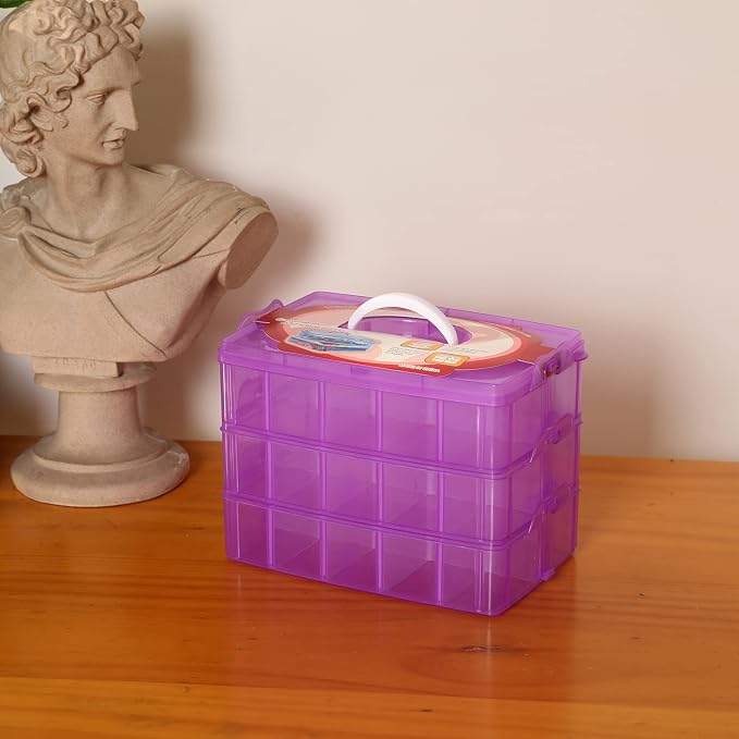 Sooyee 3-Tier Bead Organizer, Stackable Craft Storage Containers - Image 5