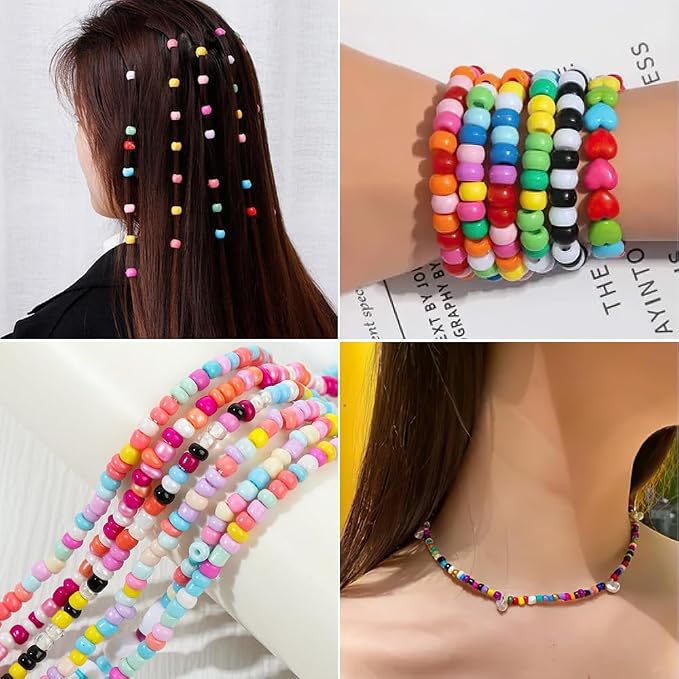 Pony 4000 Pcs Beads for Bracelets, Hair Braids & Jewelry Making - Image 3