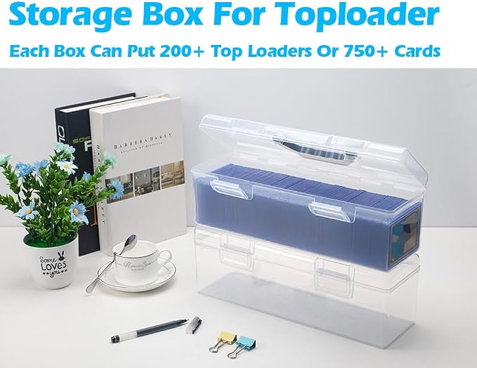 SUNEZLGO Storage Box For Toploader, Trading Card Storage Box Plastic, Playing - Image 6