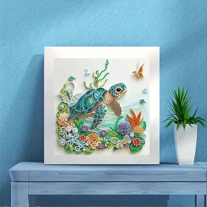 6 Pack Sea Turtle Special Shape Diamond Art Kits - Image 3