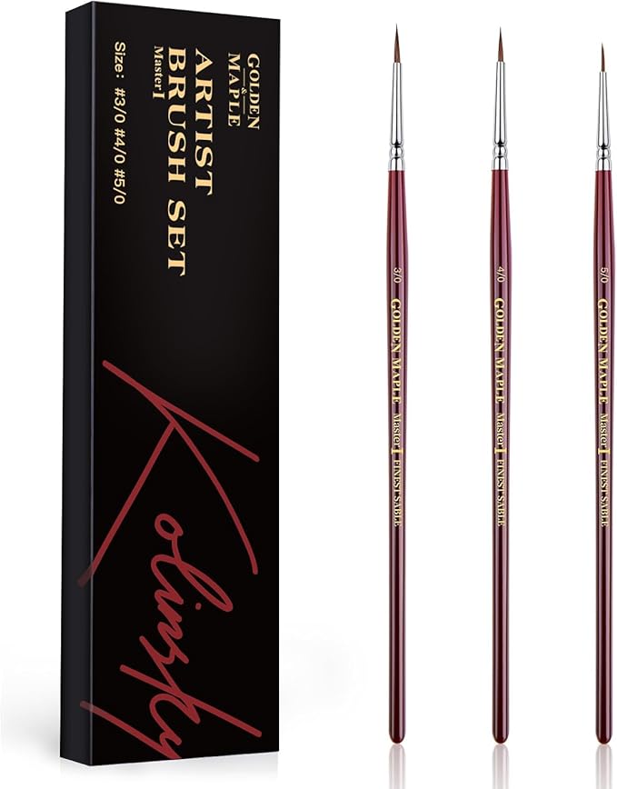 Kolinsky Sable Miniature Paint Brushes by goldenmaple