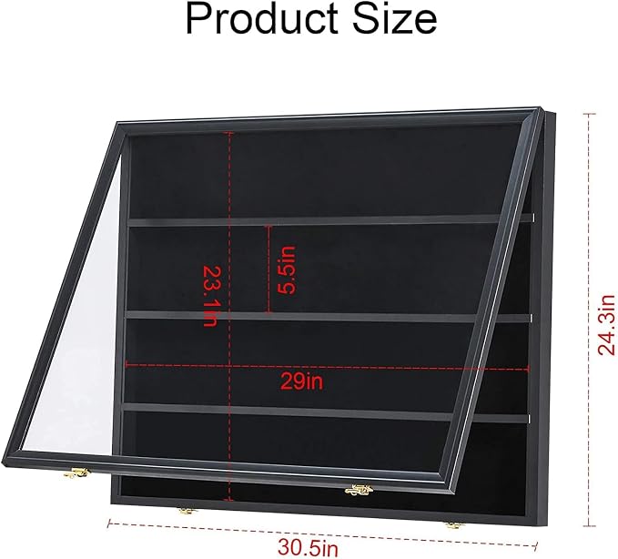 Graded Sports Card Display Case Lockable, Trading Card Collector Wall Display - Image 4